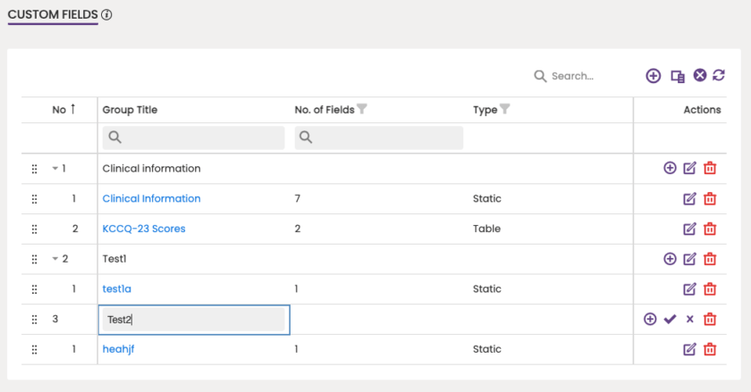 Custom Fields Tabs and Sections - Healthentia